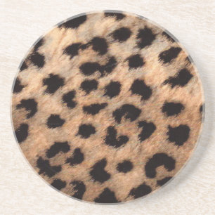 Leopard Cheetah Animal Print Girly Modern Trendy Coaster