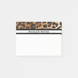 Leopard Cheetah Animal Print Trendy Personalized Post-it Notes