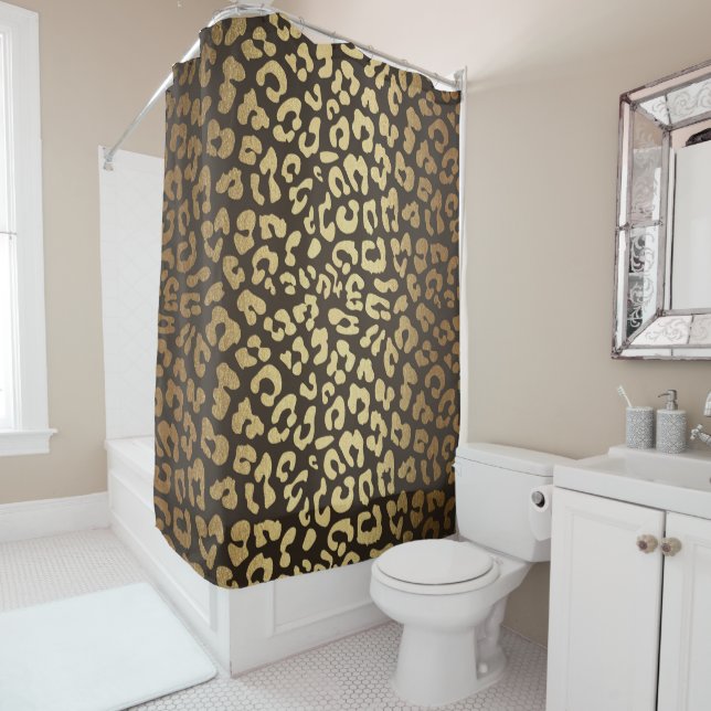 Leopard Cheetah Animal Skin Print Modern Glam Gold (In Situ)