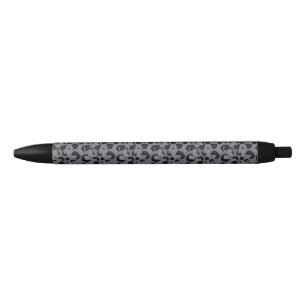 Leopard Cheetah Pattern Dark Grey Black Ink Pen