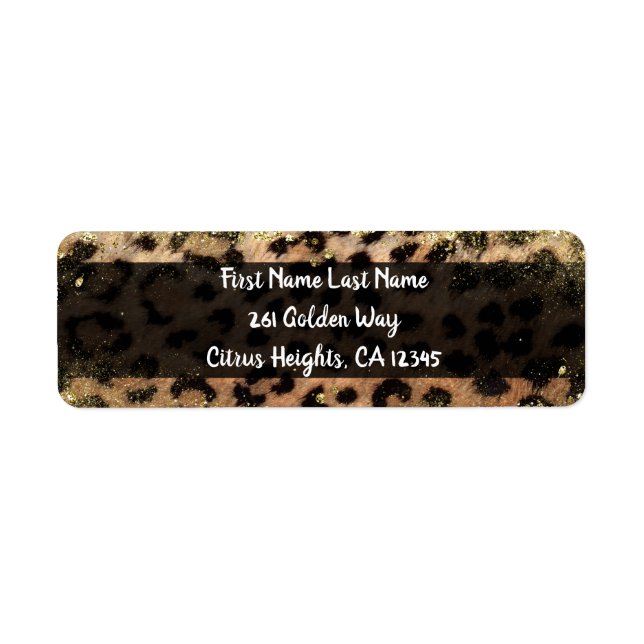 Leopard Cheetah Poster de animal Gold Parties scin (Devant)