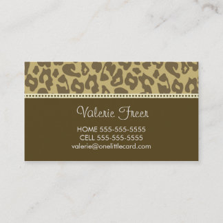 Leopard-Cheetah Print Business Card