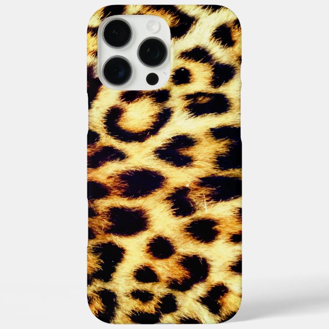 Leopard Cheetah Print Faux Fur Case-Mate iPhone Case (Back)