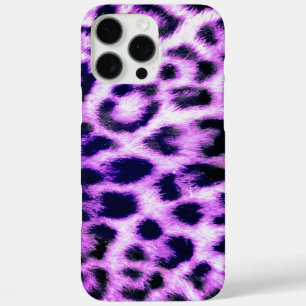 Leopard Cheetah Print Faux Fur pink iPhone 16 Pro Max Case