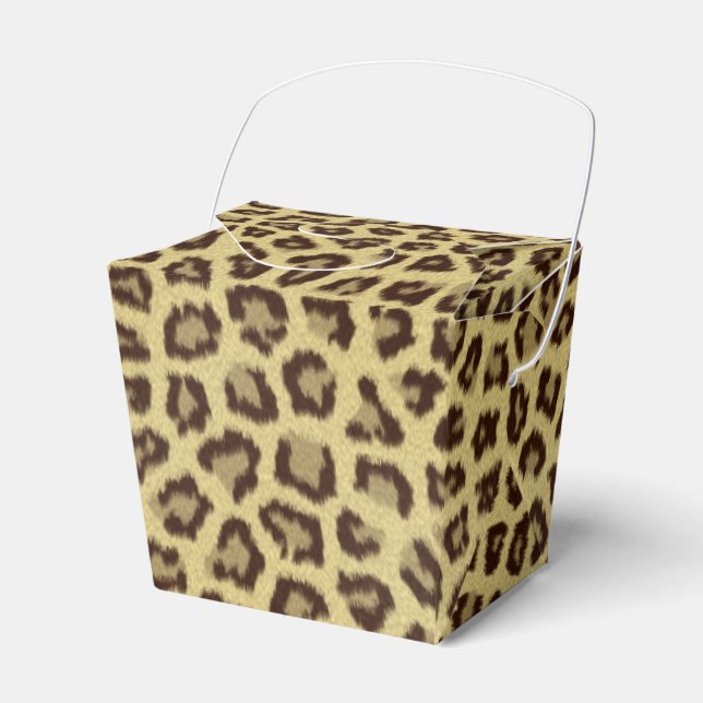 Leopard / Cheetah Print Favor Box (Front Side)