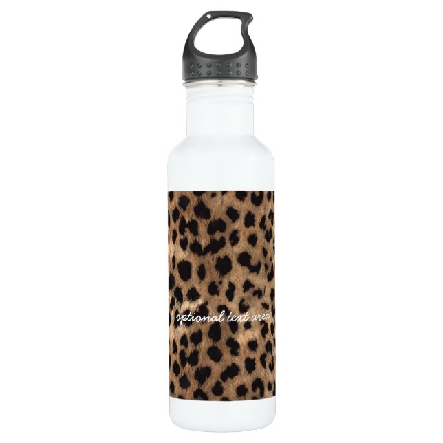 Leopard Cheetah Print Glamour Girls 710 Ml Water Bottle (Front)