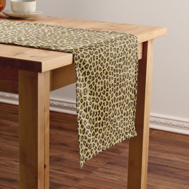 Leopard / Cheetah Print Short Table Runner (In Situ)
