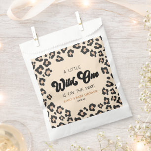 Leopard Cheetah Print Wild One Baby Shower Favour Bag