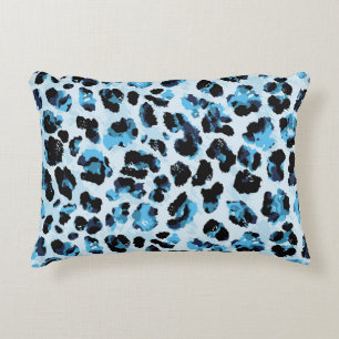Leopard Cheetah Skin: Watercolor Vintage Tie Dye Accent Pillow