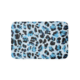 Leopard Cheetah Skin: Watercolor Vintage Tie Dye Bath Mat