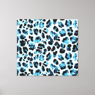 Leopard Cheetah Skin: Watercolor Vintage Tie Dye Canvas Print