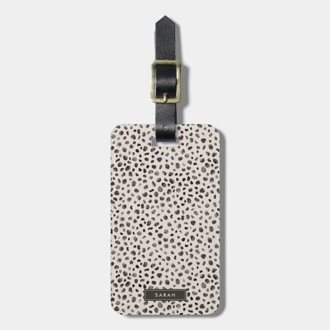 Leopard Cheetah Wild Animal Skin Pattern Luggage Tag (Front Vertical)