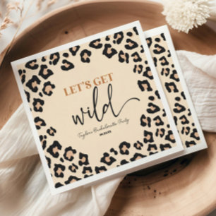 Leopard Cheetah Wild Bachelorette Weekend Party Napkin