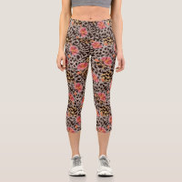 Leopard Cheetah Wild Cat Print Pink Floral Pattern