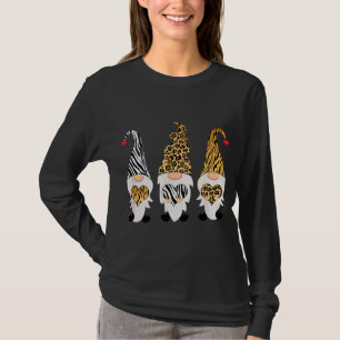 Leopard Cheetah Zebra Print Gnomes T-Shirt