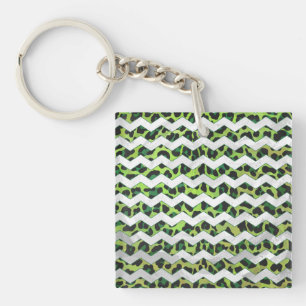 Leopard Chevron noir et vert