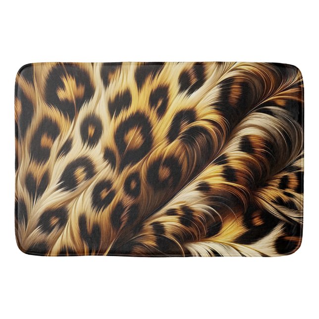 Leopard Chic: A Stylish Duvet for Every Bedroom Bath Mat (Front)