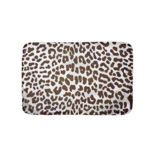 Leopard Chocolate Print Bath Mat
