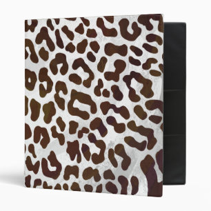 Leopard Chocolate Print Binder
