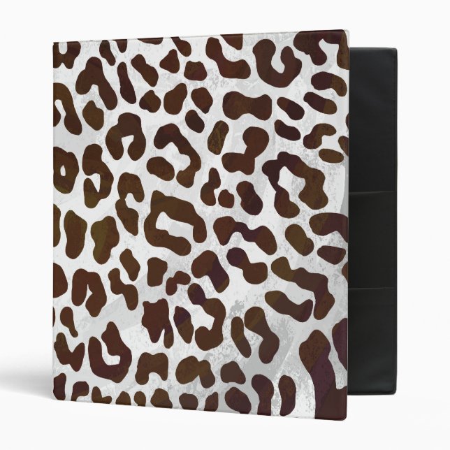 Leopard Chocolate Print Binder (Front/Inside)
