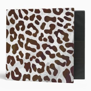 Leopard Chocolate Print Binder