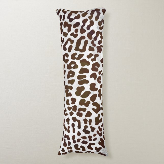 Leopard Chocolate Print Body Pillow (Front Vertical)