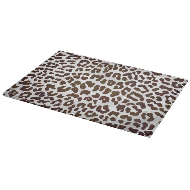 Leopard Chocolate Print Cutting Board (Corner)