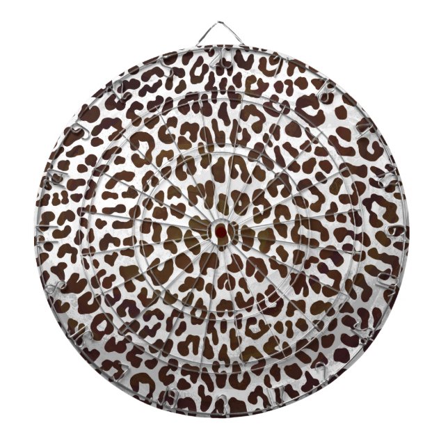 Leopard Chocolate Print Dartboard (Front)