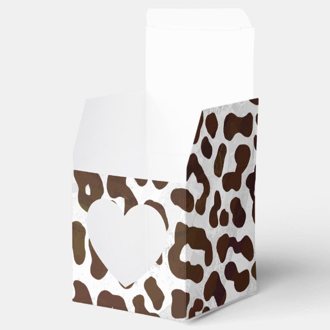 Leopard Chocolate Print Favor Box (Opened)