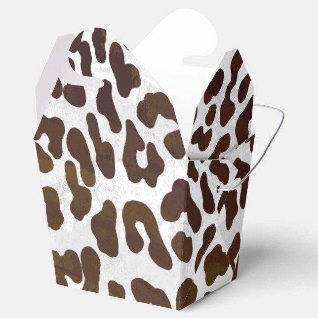 Leopard Chocolate Print Favor Box (Opened)