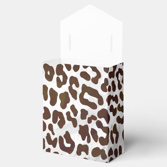 Leopard Chocolate Print Favor Box (Opened)
