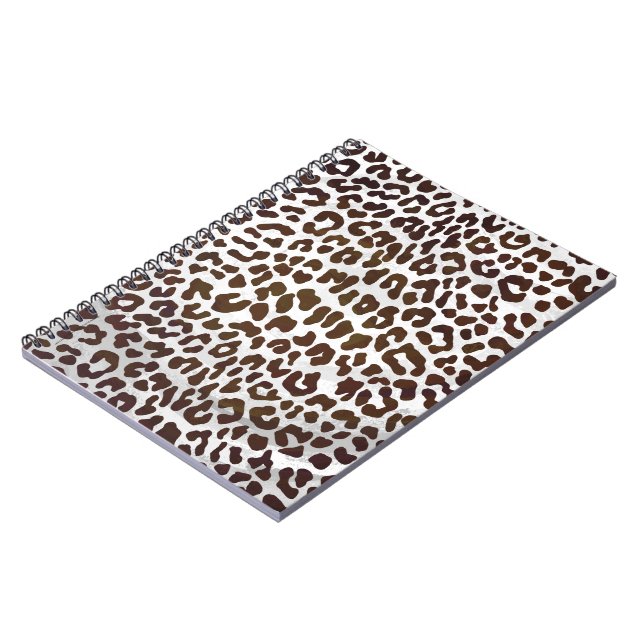 Leopard Chocolate Print Notebook (Left Side)