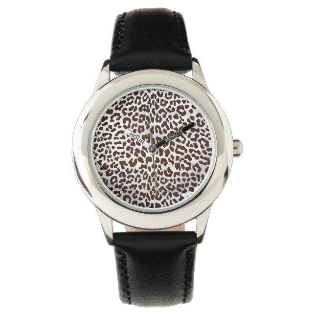 Leopard Chocolate Print Watch (Front)