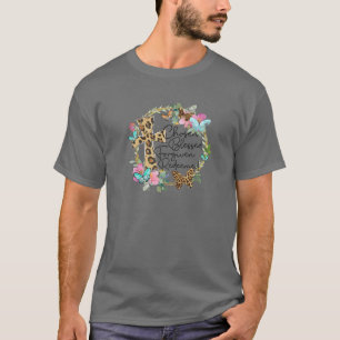 Leopard Christian Cross Chosen Blessed Forgiven Re T-Shirt