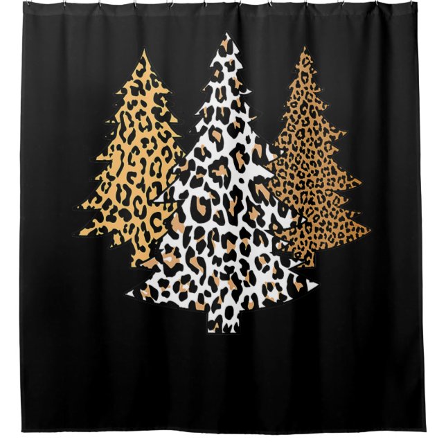 leopard christmas trees cheetah animal print gift (Front)