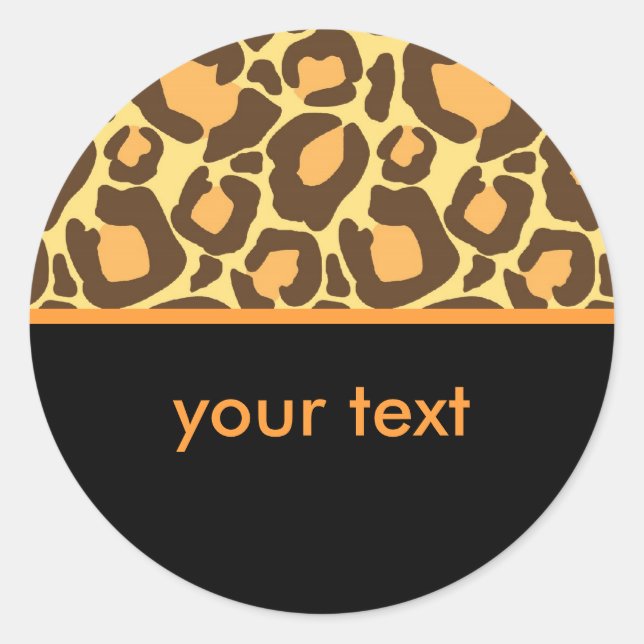 Leopard Classic Round Sticker (Front)