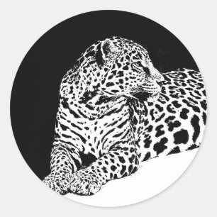 Leopard Classic Round Sticker