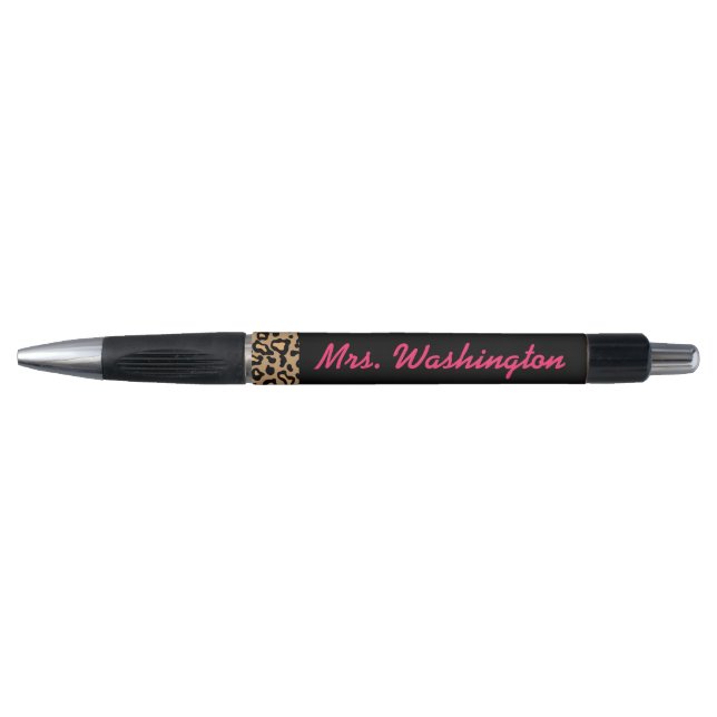 Leopard classique enseignant cadeau de stylo école (Devant)