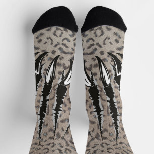 Leopard claws socks