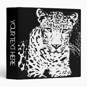 Leopard Close-Up Personalized Binders