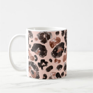 Leopard coat, animal skin seamless pattern. coffee mug