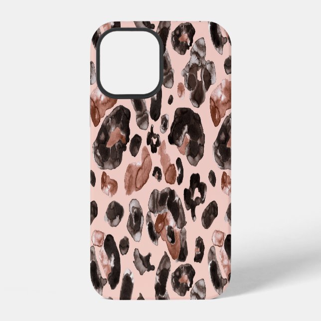 Leopard coat, animal skin seamless pattern. iPhone case (Back)