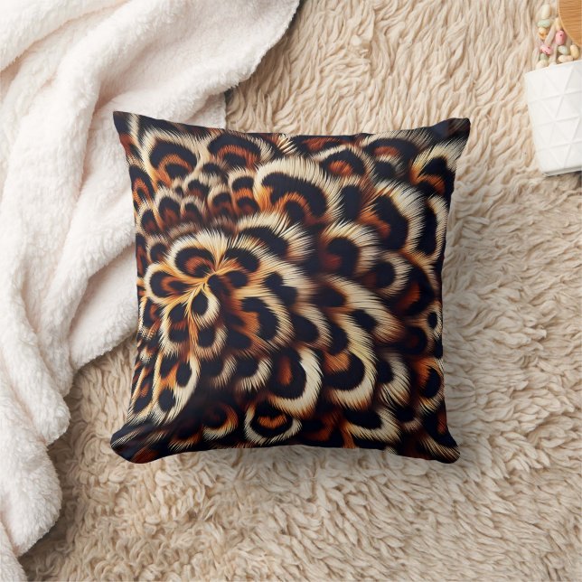 Leopard Comfort Drift into a Jungle-Inspired Sleep Throw Pillow (Blanket)