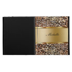 Léopard Coque de Monogramme iPad Folio