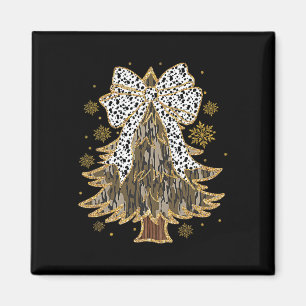 Leopard Coquette Bow Camo Christmas Tree Hunting G Magnet