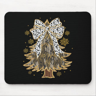 Leopard Coquette Bow Camo Christmas Tree Hunting G Mouse Pad