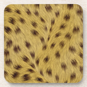 Leopard cork coaster set