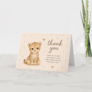 Leopard Cub Baby Shower Thank You Card