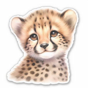 Leopard Custom Cut Scrapbooking Sticker