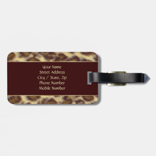 Leopard (customizable) luggage tag